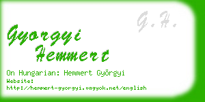 gyorgyi hemmert business card